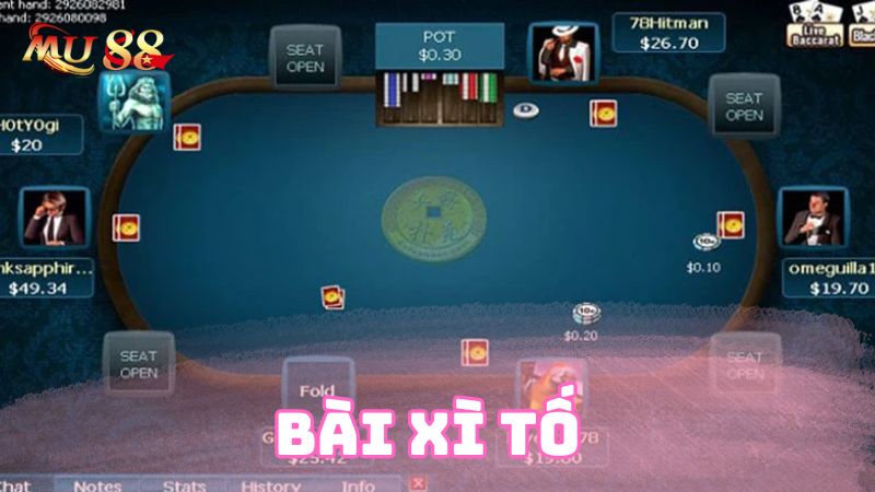 Bài xì tố chơi khá quen thuộc với game thủ